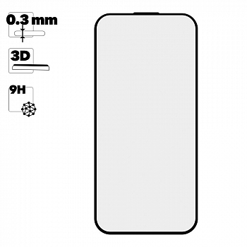 Защитное стекло REMAX GL-27 Medicine на дисплей для телефона Apple iPhone 15 Pro черная рамка 0.3мм