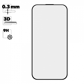 Защитное стекло REMAX GL-27 Medicine на дисплей для телефона Apple iPhone 14 Pro, черная рамка, 0.3мм